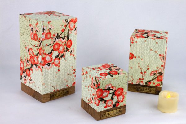 Les trois lanternes «Le P'tit Villard» : photophores à bougie LED, par l'Atelier Villard.