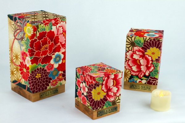 Les trois lanternes «Le P'tit Villard» : photophores à bougie LED, par l'Atelier Villard.