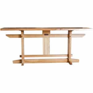 Console artisanale Shintô en frêne massif inspirée du torii japonais - Atelier Villard Normandie