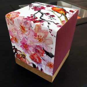 Le cube Villard, tissus japonais.