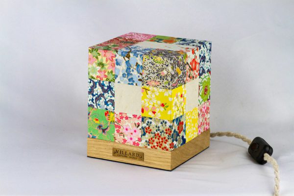 Le cube Villard, papier japonais chiyogami.